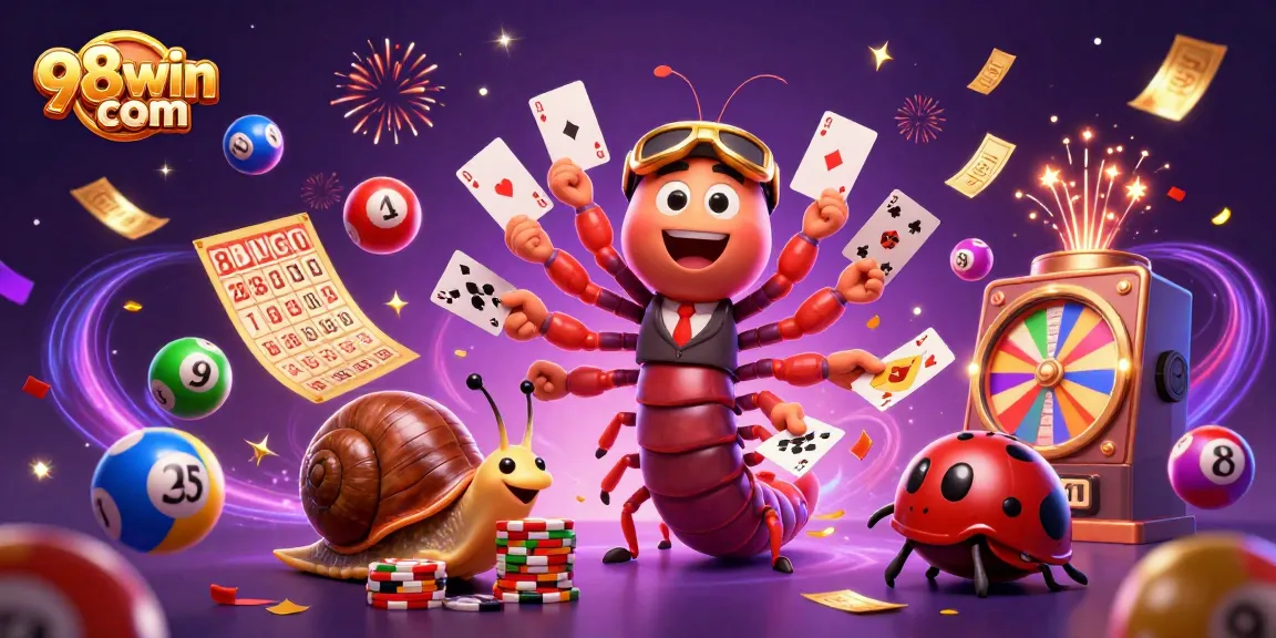 Experience the thrill of 98win com with vibrant gaming elements and exciting characters in action.