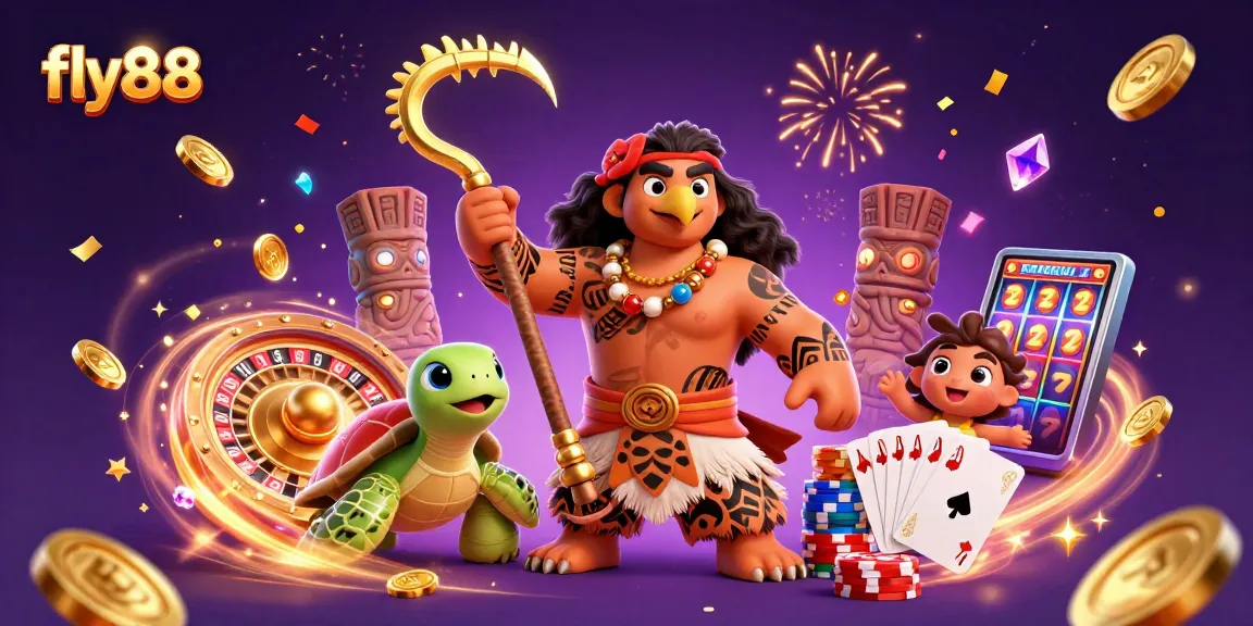 Experience the thrill of winning with fly88 as golden coins cascade, showcasing the vibrant casino energy.
