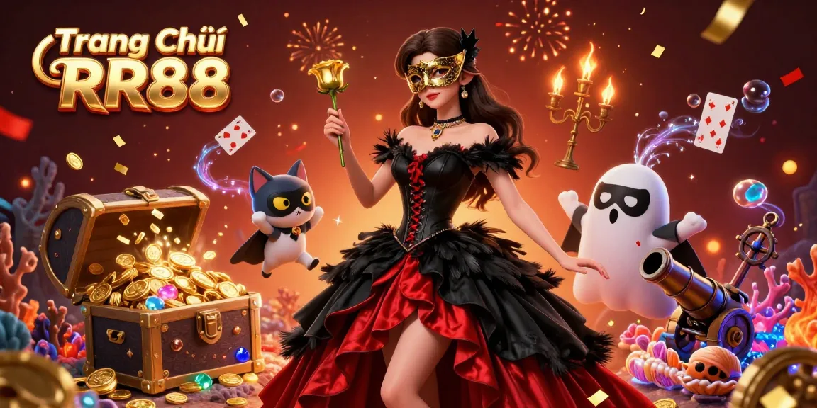 Experience the excitement of Trang Chủ RR88 with vibrant gaming elements and captivating characters in a high-stakes atmosphere.
