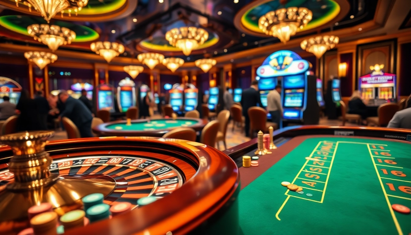 Experience thrilling gaming action at https://bj88daga.dev/ with vibrant casino tables and exciting gambling elements.