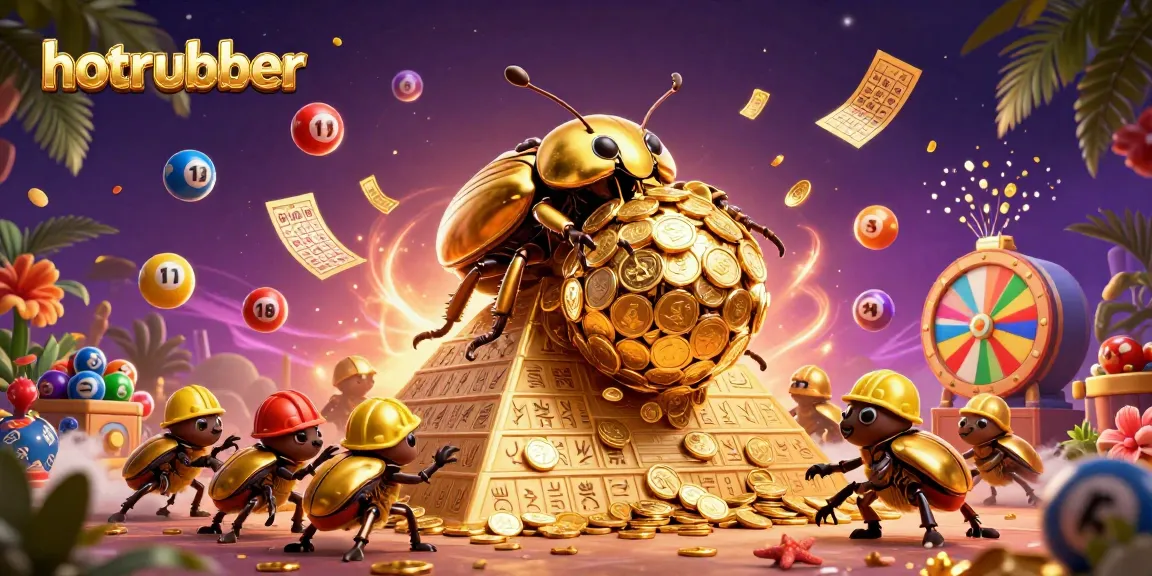 Join the fun at hotrubber with a dazzling illustration featuring lottery thrills and golden opportunities.