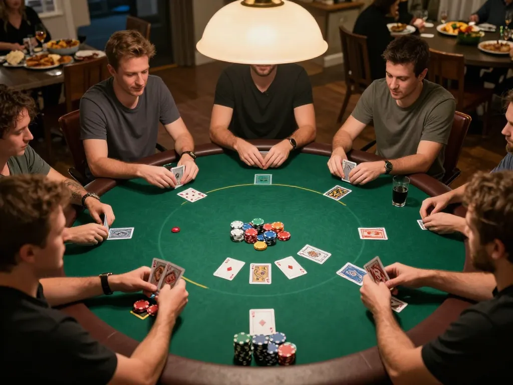 TT88 players engaged in a dynamic poker game, showcasing high stakes and strategy.