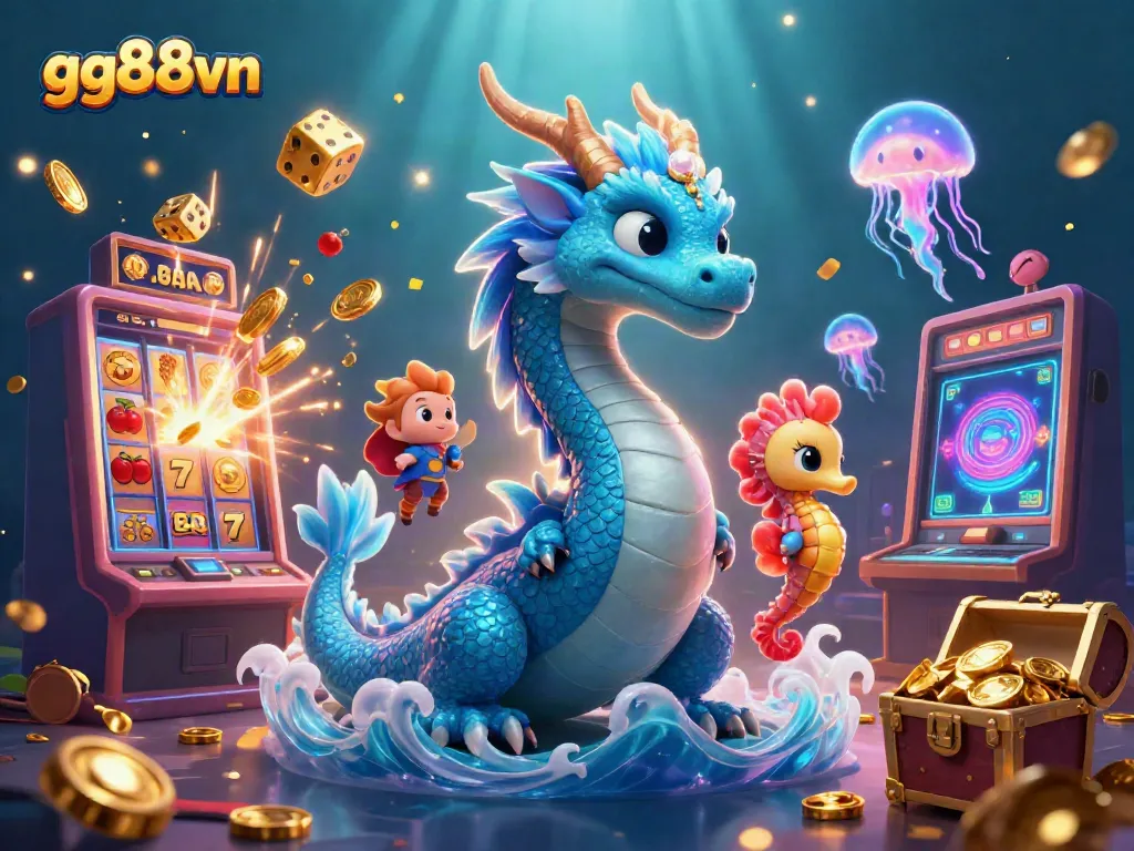 Experience thrilling wins with gg88vn's vibrant casino scene featuring dragons and fortune.
