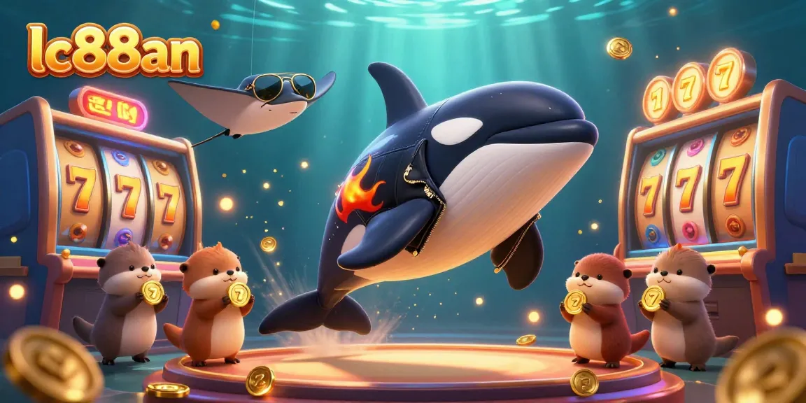 Experience thrilling gaming at lc88an with an exciting 3D casino scene featuring animated underwater characters.