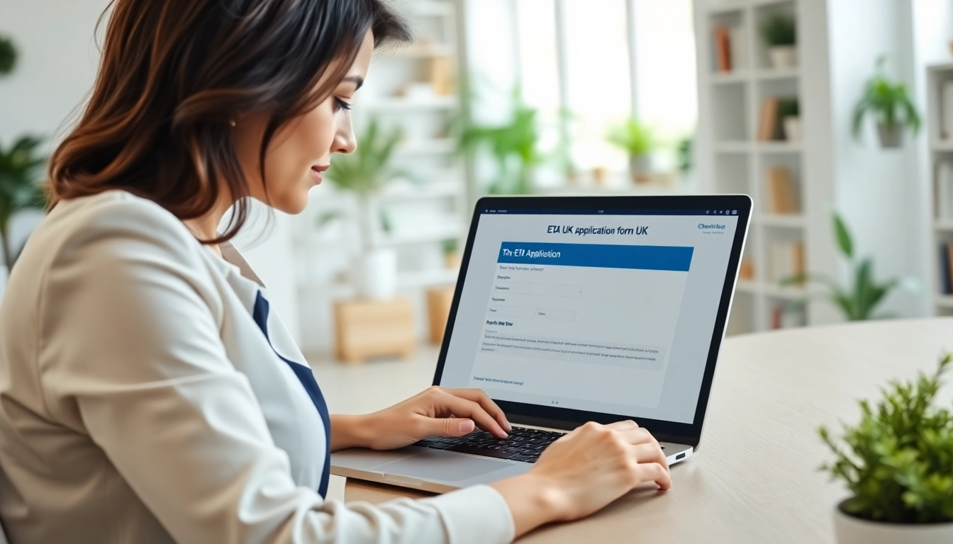 Complete the eta uk application form with confidence in a bright, modern workspace.