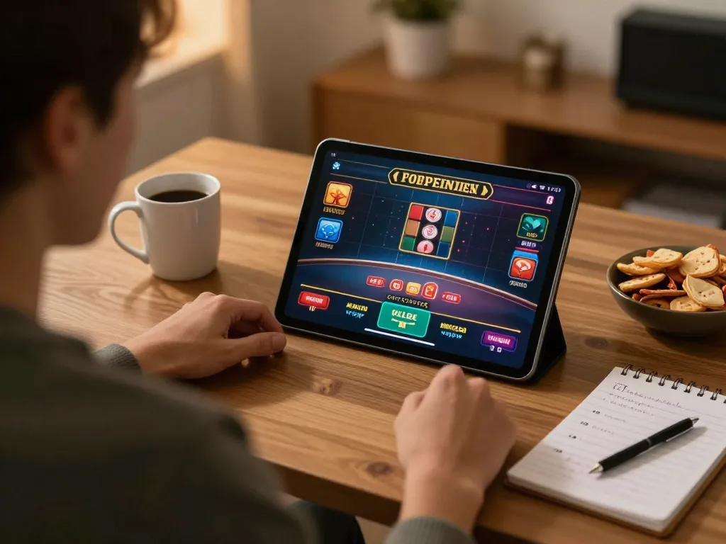 Player enjoying online casino experience at nhà cái dn88, engaged in dynamic live dealer game on tablet.