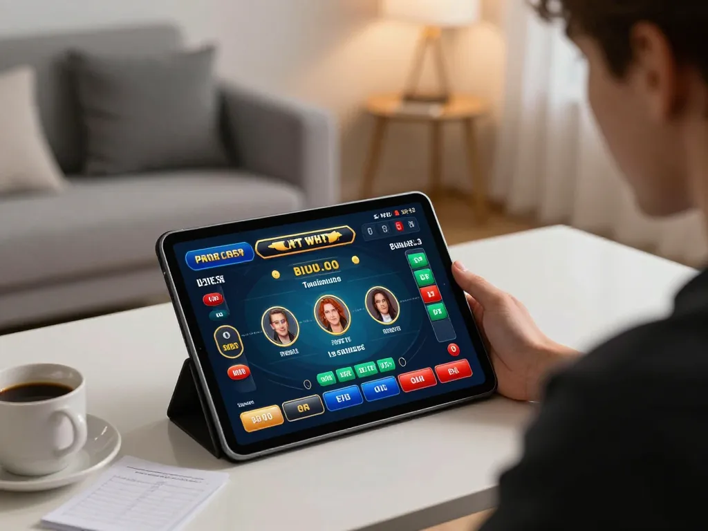 Engaging in online gambling on okfun platform with a dynamic gaming interface.