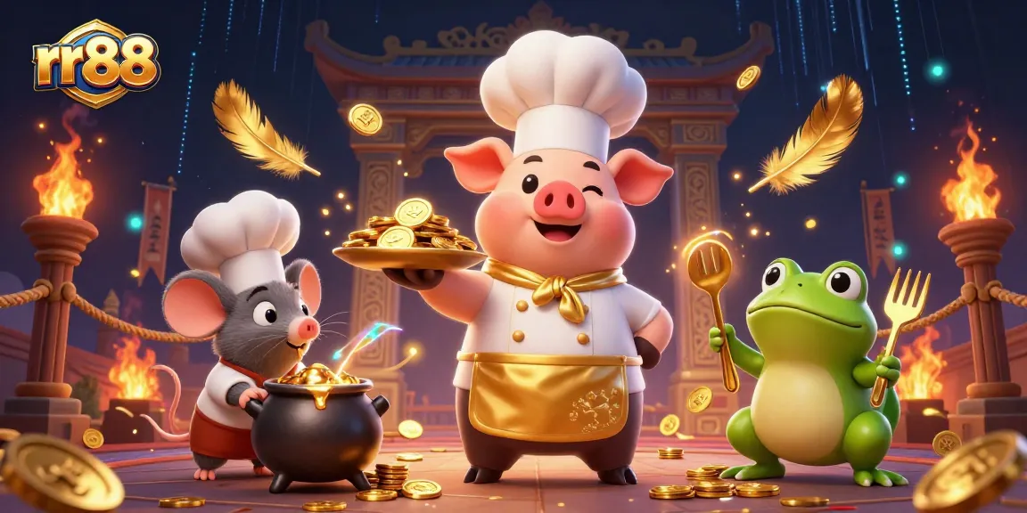 Boost your gaming experience with rr88's exciting gold-themed casino atmosphere.