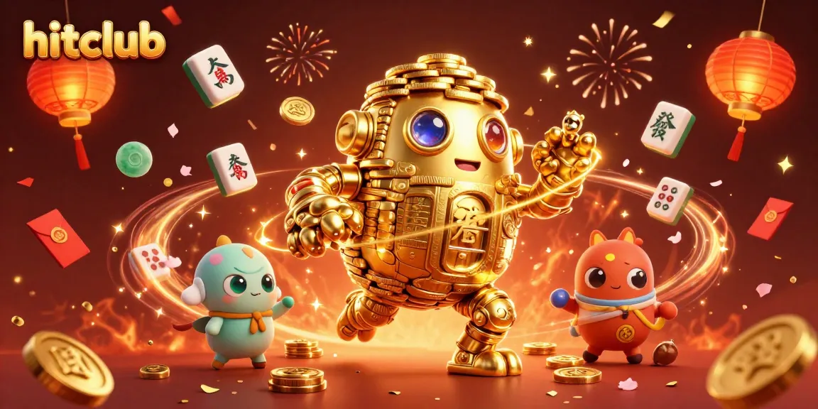 Experience thrilling gameplay with hitclub's vibrant 3D casino scene featuring dynamic characters and festive elements.