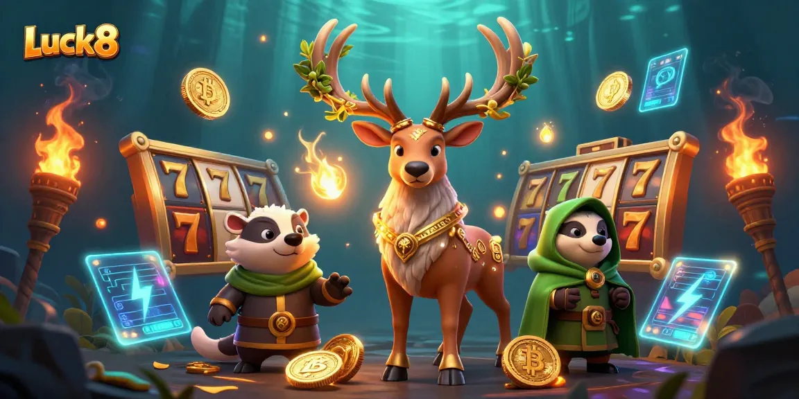 Experience thrilling casino adventures with Luck8's enchanting characters and vibrant game elements.