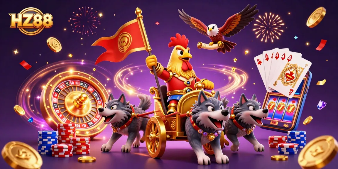 Experience thrilling fun at HZ88 with dynamic gaming action and vibrant casino elements.
