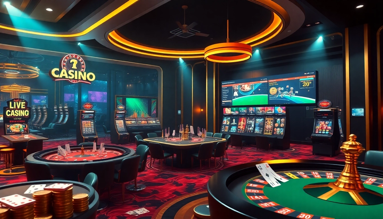 A captivating view of trang chủ 789f showcasing exciting casino games and vibrant betting activities.
