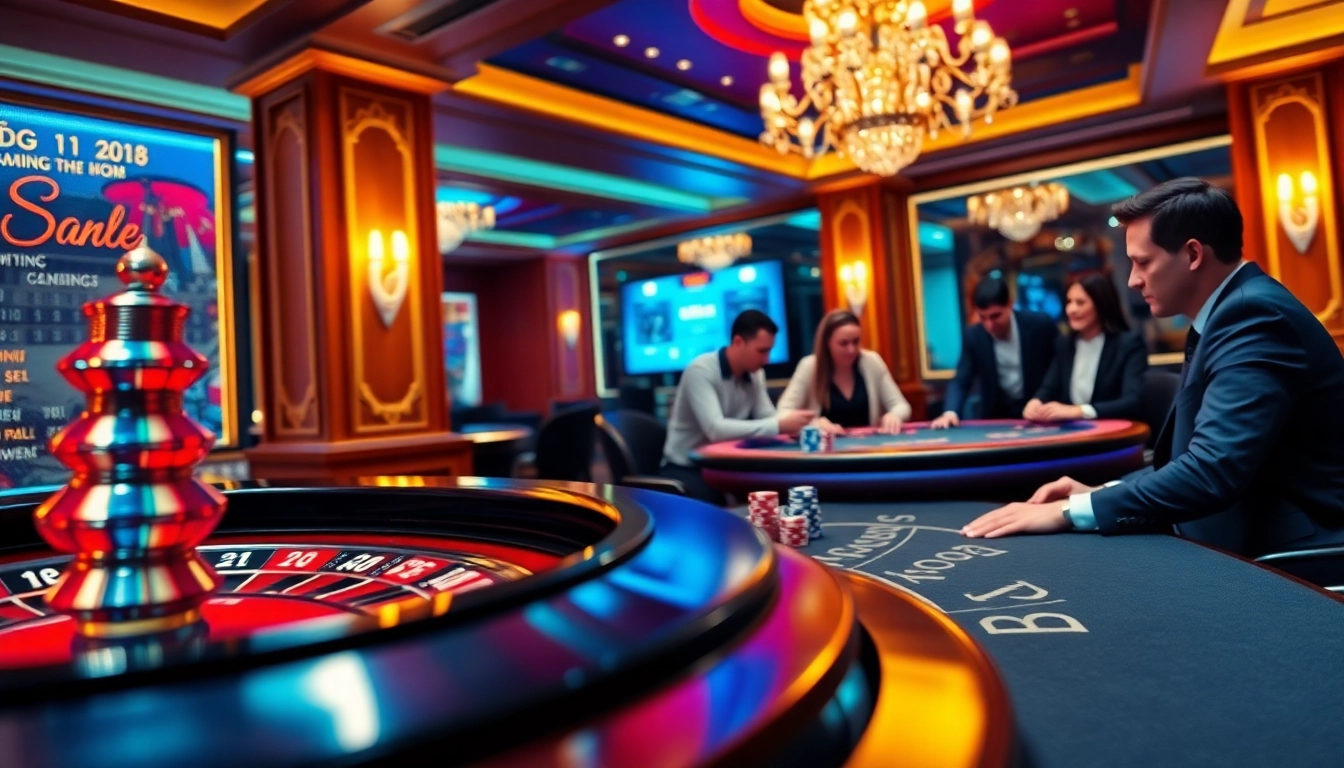 Experience excitement at trang chủ 789f with players at a luxurious online casino setting.