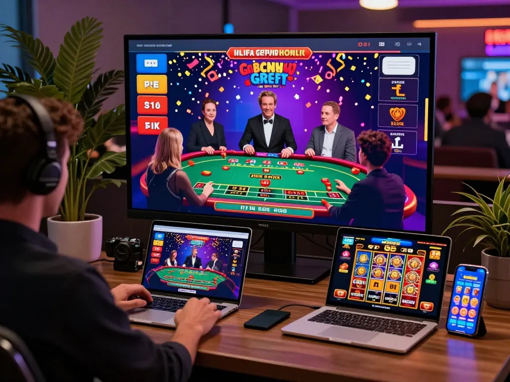 The exciting world of online gambling at https://bomwin.jp.net/ showing players engaging with vibrant game graphics and live dealers.