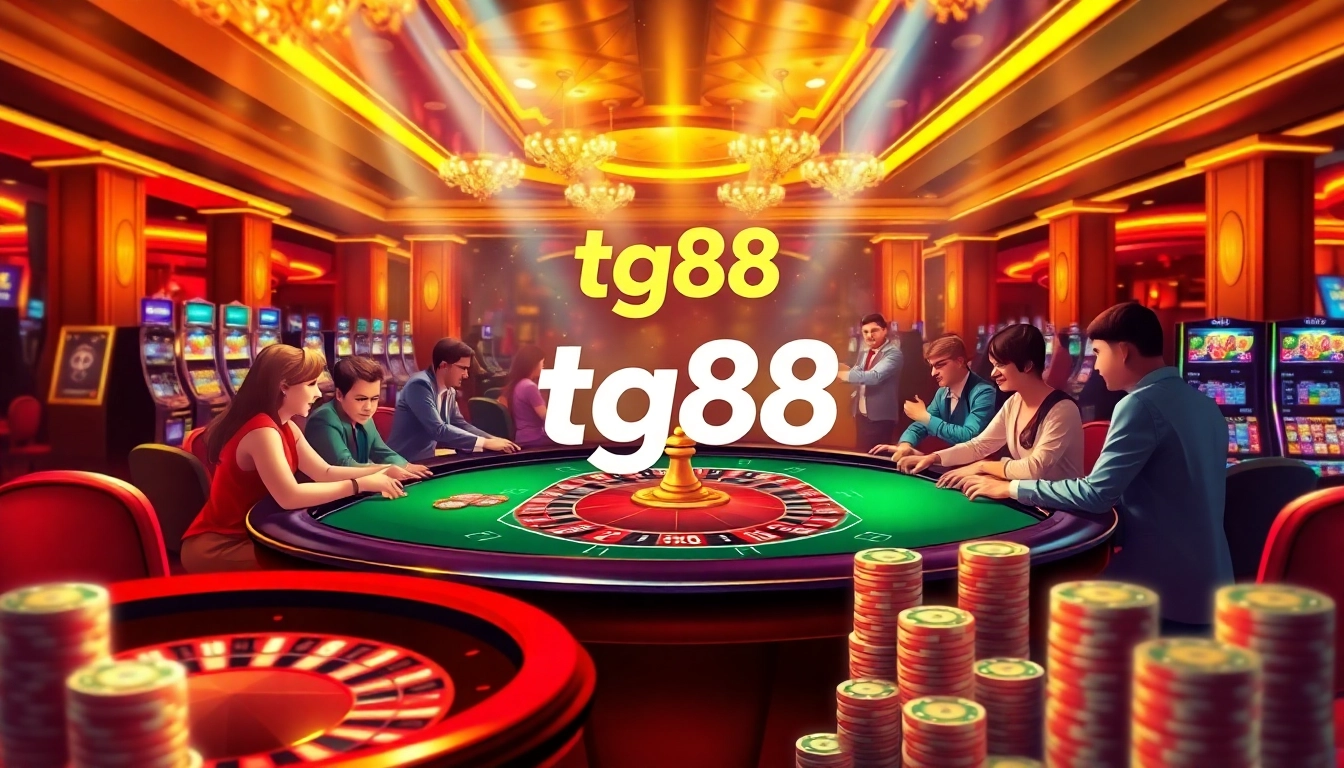 Experience the excitement of tg88 casino with high-stakes games, luxurious tables, and vibrant slot machines.