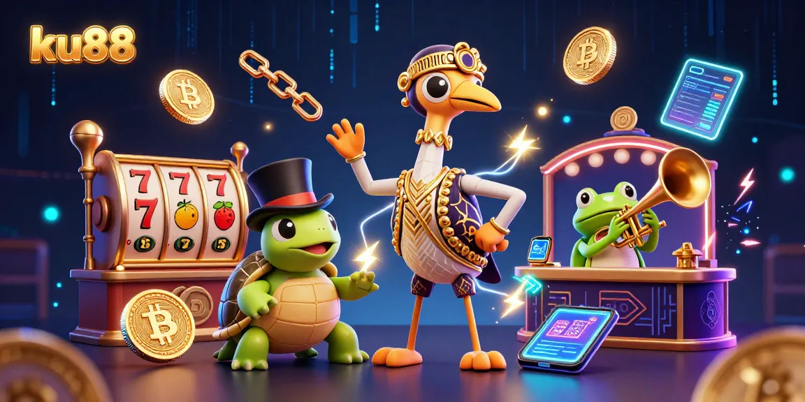 Play at ku88 with vibrant casino characters and exciting slot game elements.