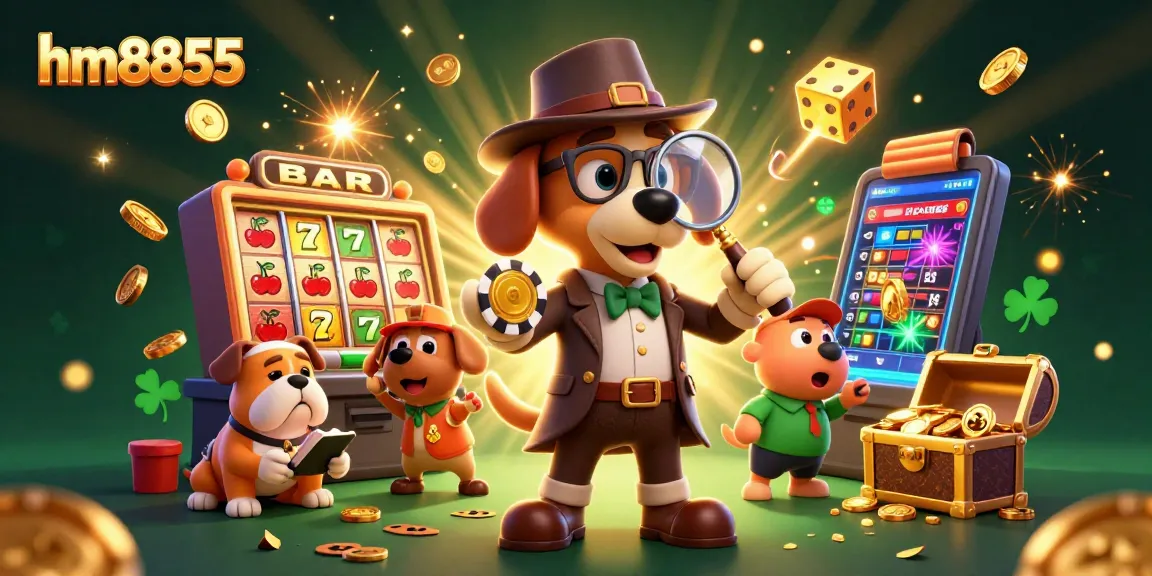 Join the detective in uncovering the secrets of hm8855 with thrilling casino gameplay!